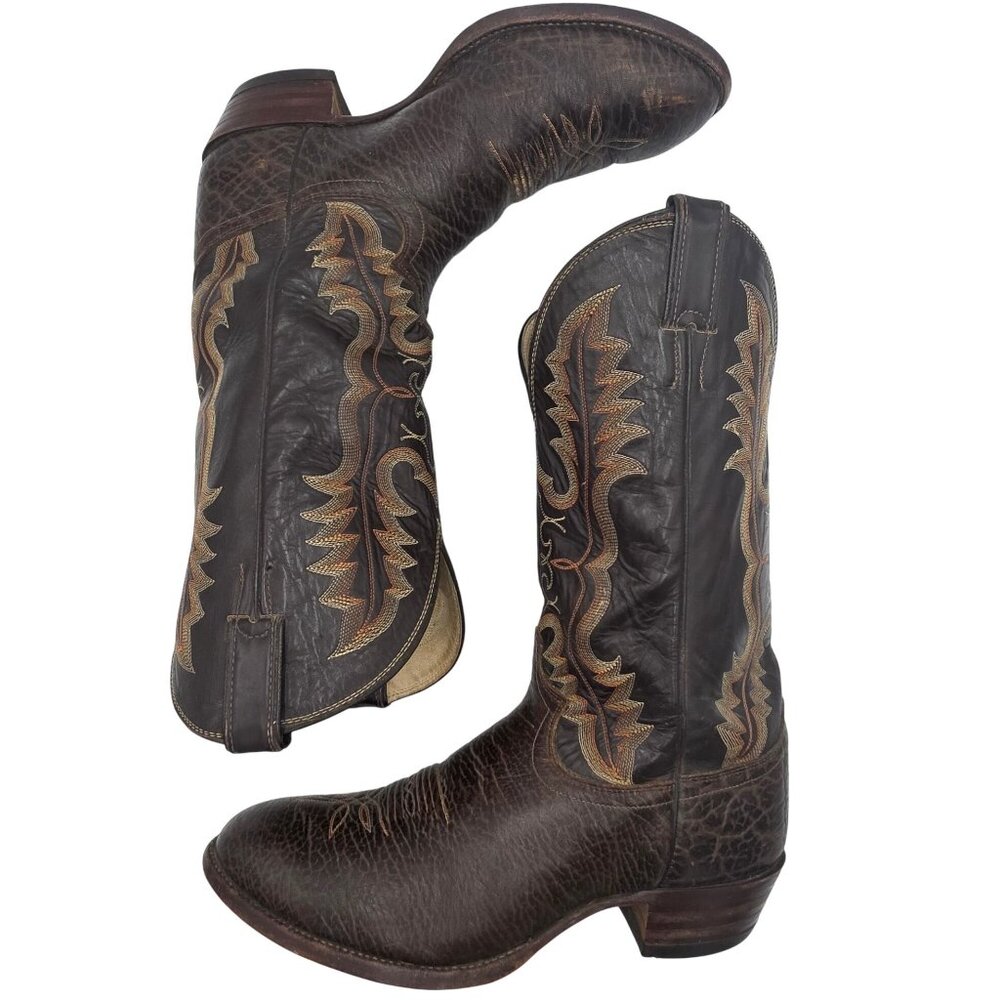 Justin 2223 Rick Grimes Walking Dead Cowboy Boots Mens 11E Wide Screen Accurate - Picture 8 of 16